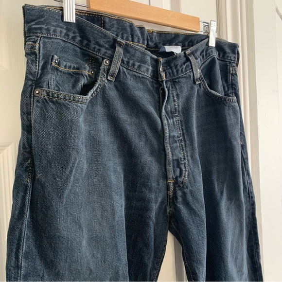 Levi’s Black Denim Distressed Button Fly Jeans (36x32) - Picture 3 of 12